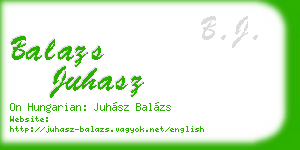 balazs juhasz business card